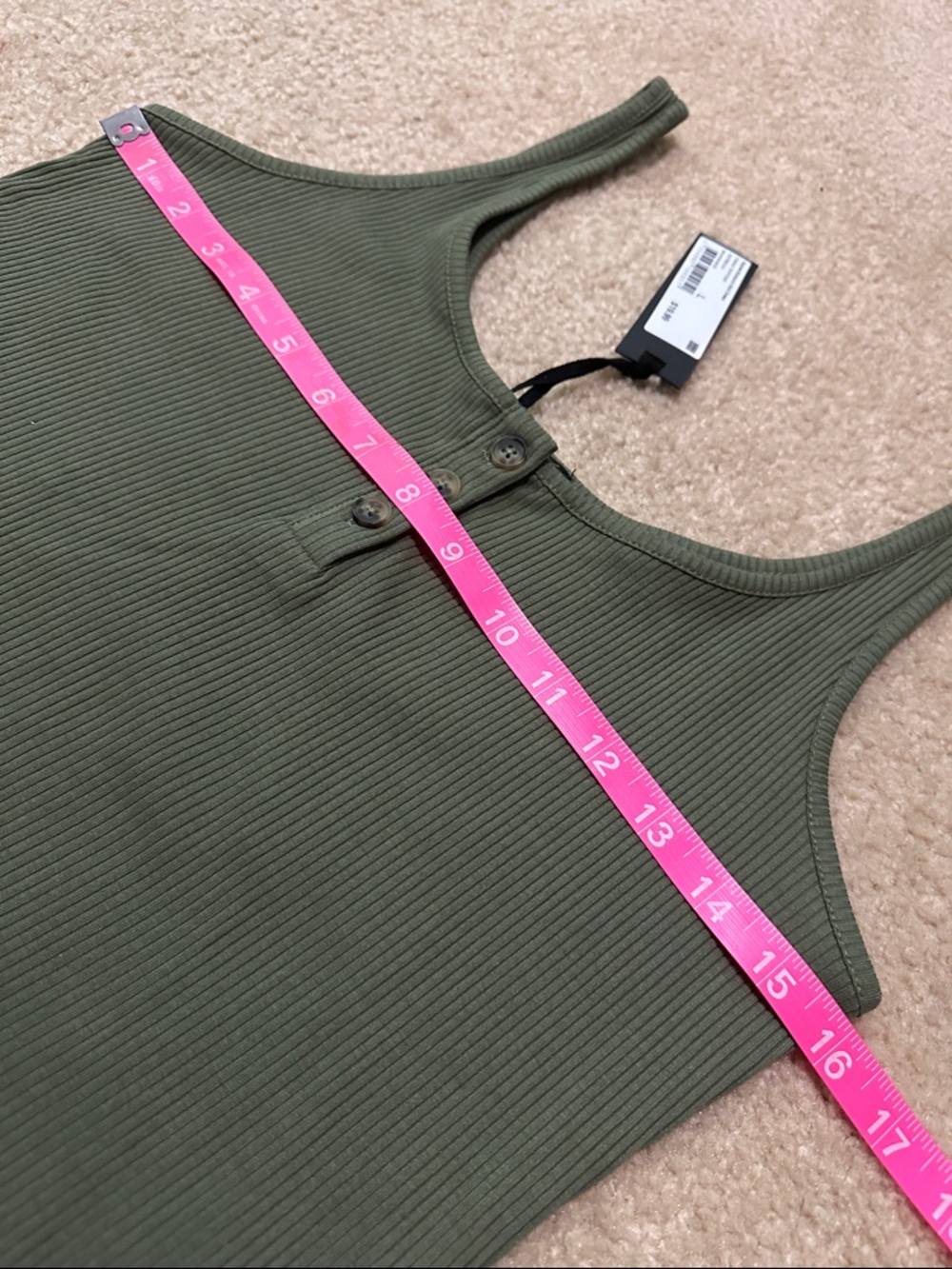 Cotton On Olive Ribbed Tank Bodycon Midi Dress - Picture 5 of 10